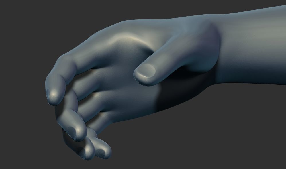 Smooth hands holding something 3d printable model 3D print model_5