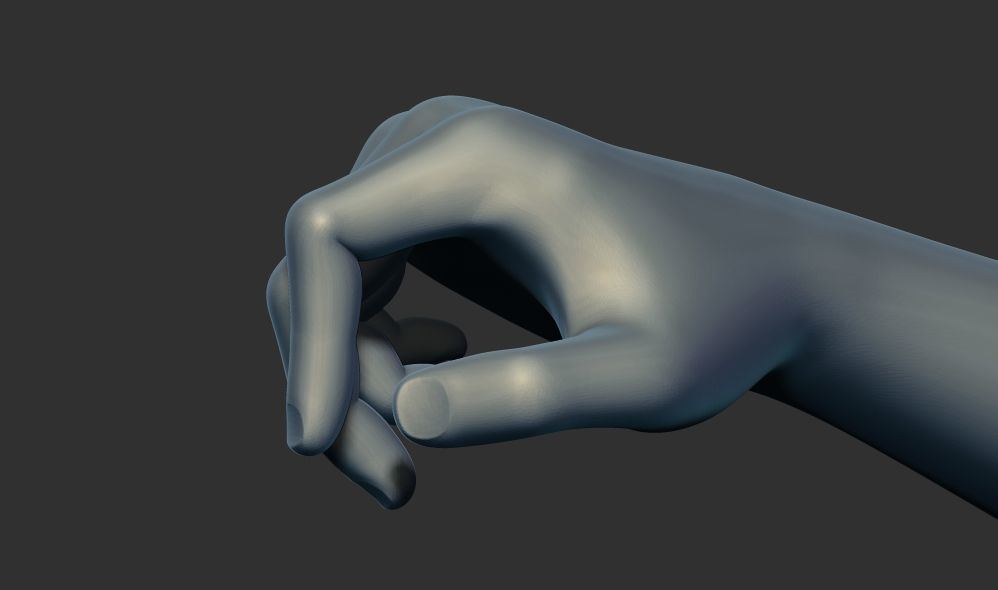 Smooth hands holding something 3d printable model 3D print model_10