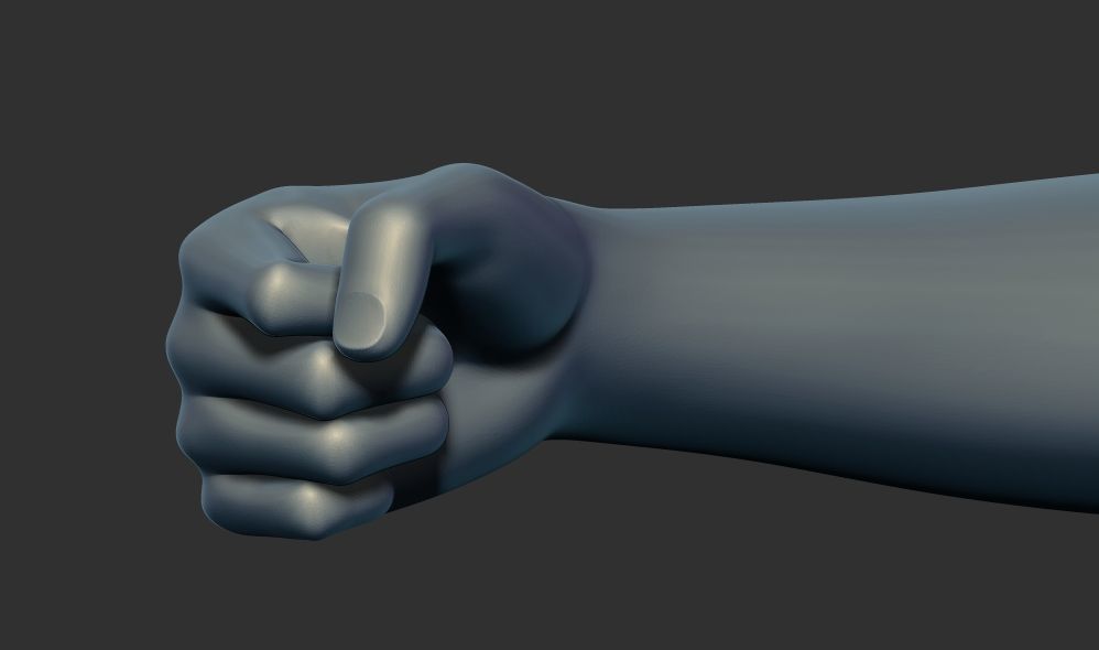 Smooth hands holding something 3d printable model 3D print model_14