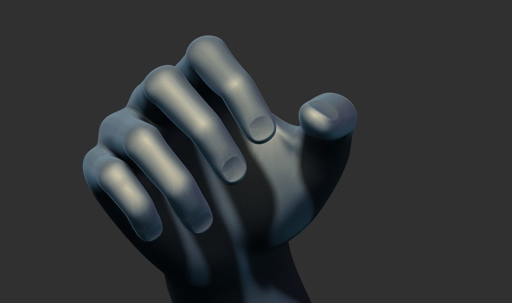 Smooth hands holding something 3d printable model 3D print model_16