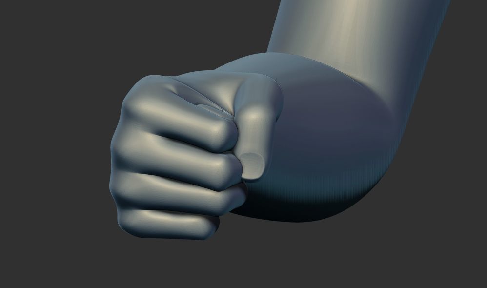 Smooth hands holding something 3d printable model 3D print model_11