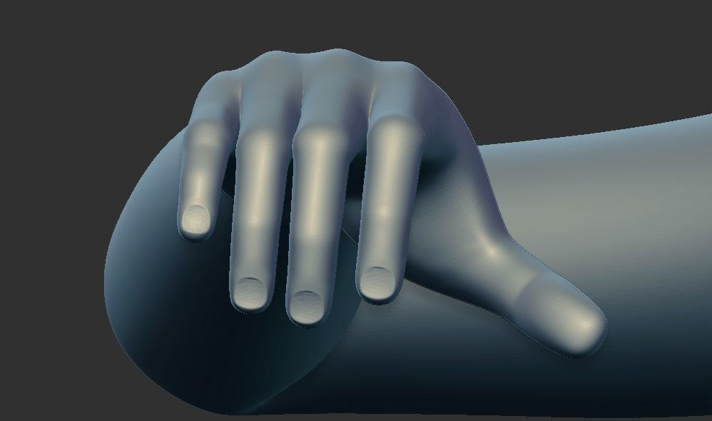 Smooth hands holding something 3d printable model 3D print model_7