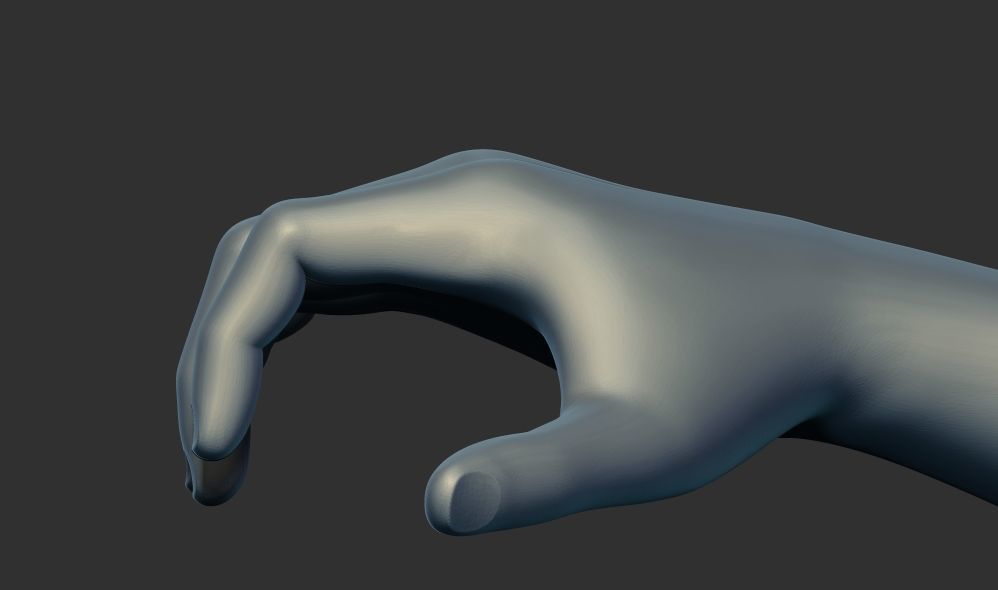 Smooth hands holding something 3d printable model 3D print model_13