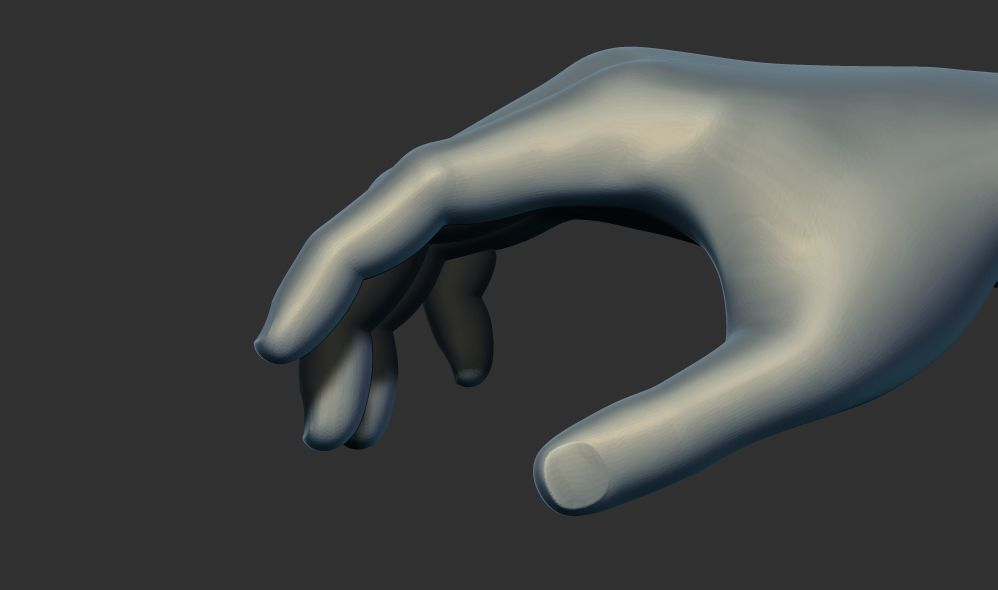 Smooth hands holding something 3d printable model 3D print model_4
