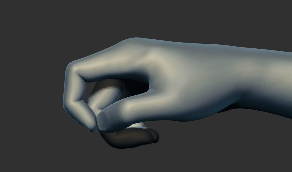 Smooth hands holding something 3d printable model 3D print model_12