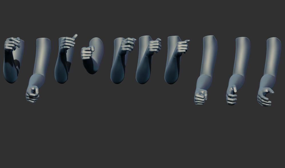 Smooth hands holding something 3d printable model 3D print model_1