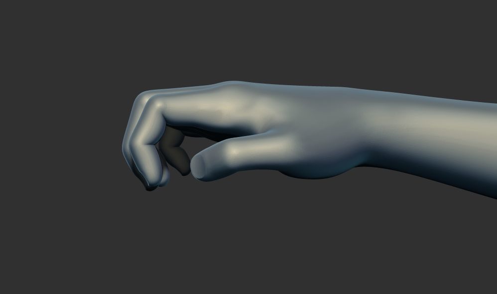 Smooth hands holding something 3d printable model 3D print model_9