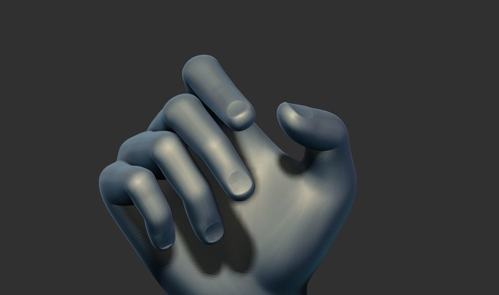 Smooth hands holding something 3d printable model 3D print model_15