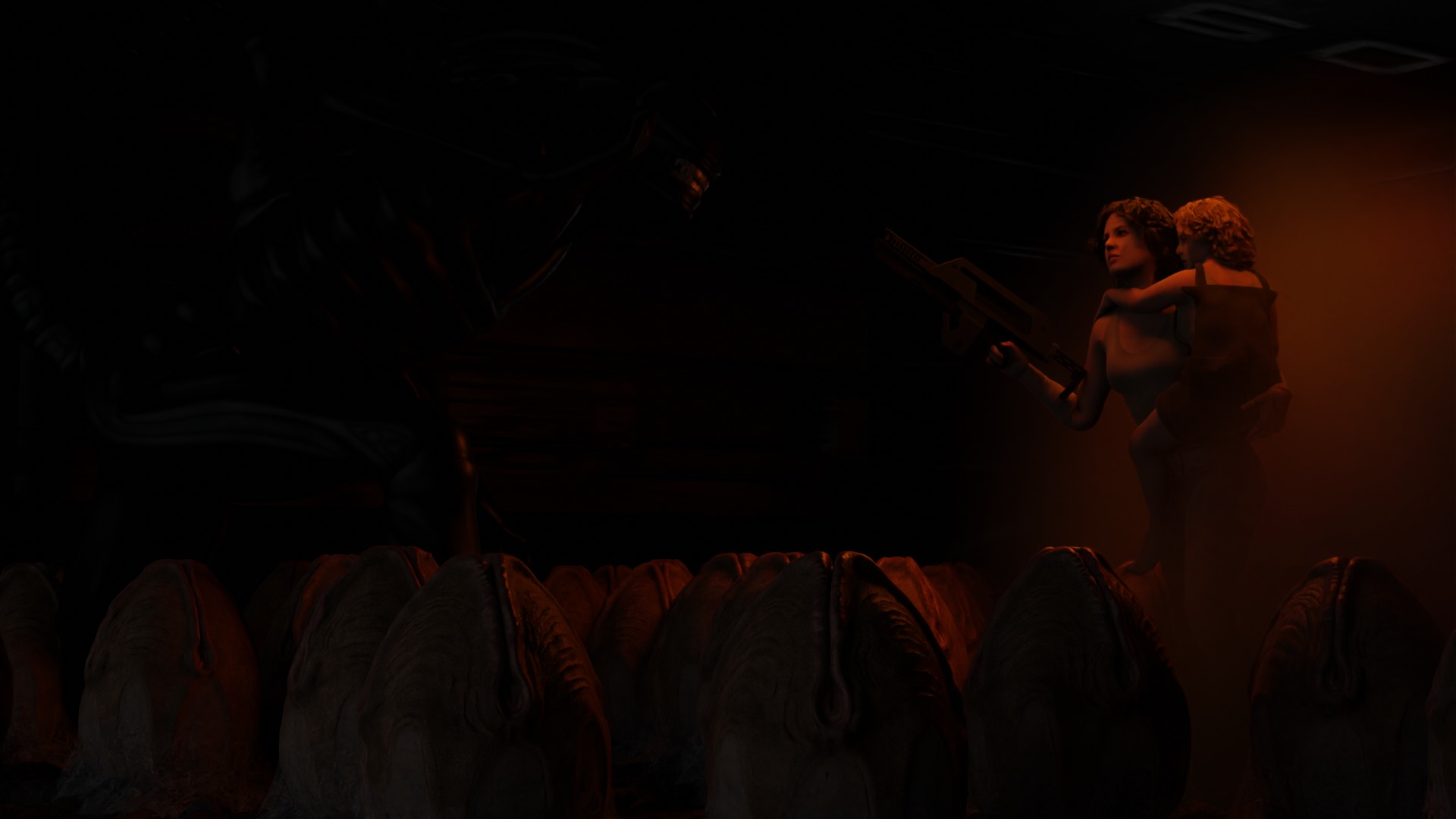 Ripley and Newt   Alien2 Character  3D model_5