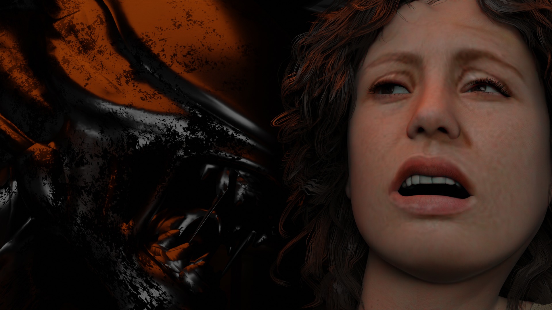 Ripley and Newt   Alien2 Character  3D model_2