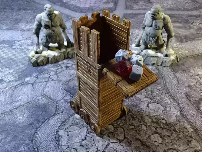 Siege Dice Tower with Gothic Dice