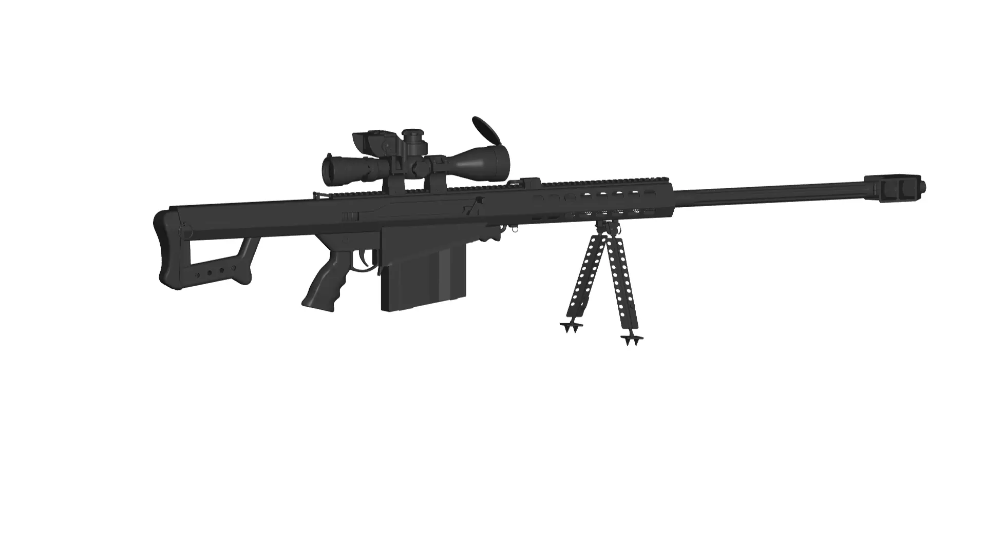m107 sniper rifle 3D model_0