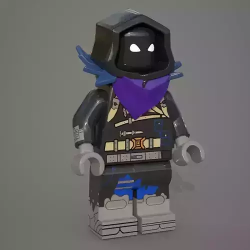 3D Raven Lego Character