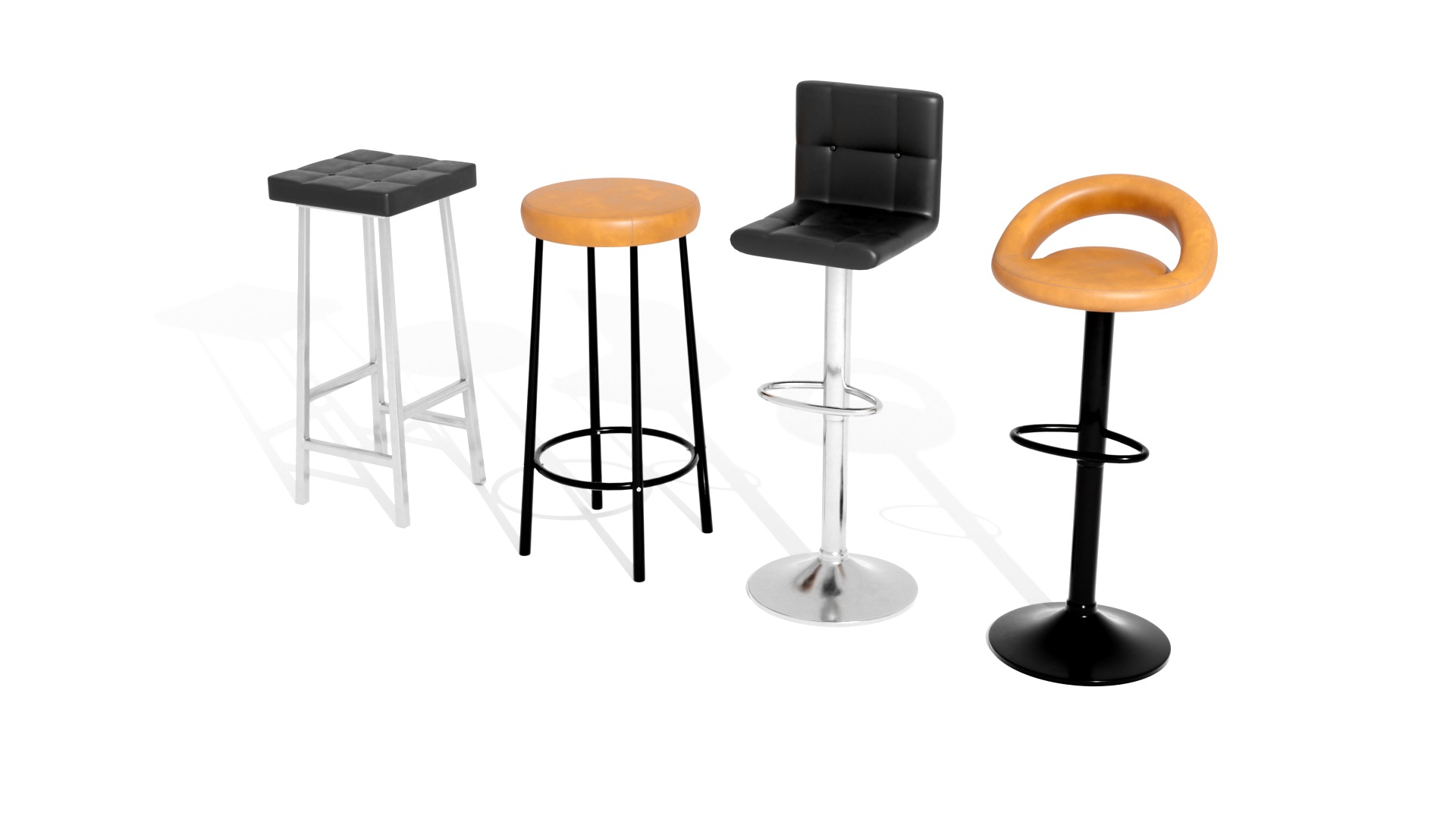 BAR STOOLS LOW-POLY PBR 3D MODEL Low-poly 3D model_22