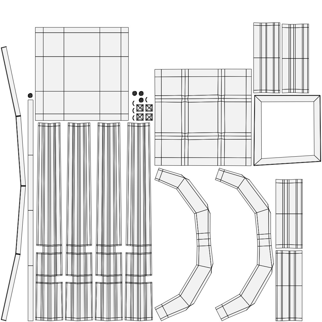 BAR STOOLS LOW-POLY PBR 3D MODEL Low-poly 3D model_25
