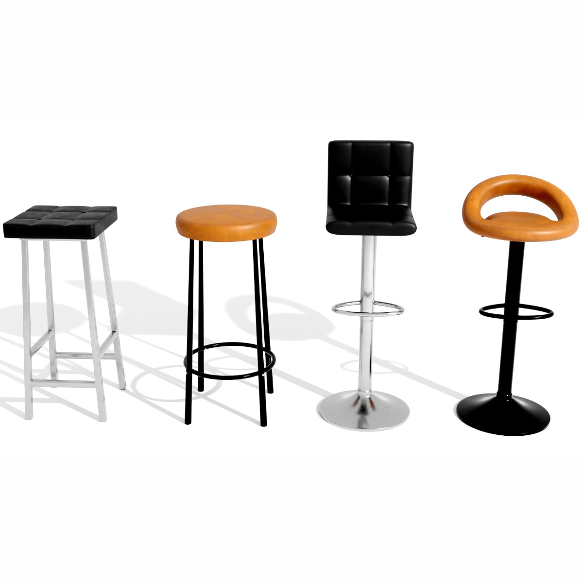 BAR STOOLS LOW-POLY PBR 3D MODEL Low-poly 3D model_10