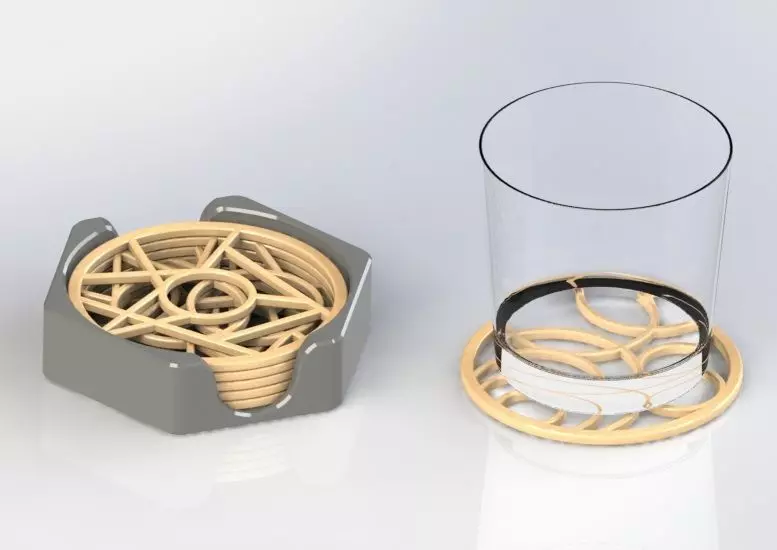 Geometrical coasters 2 3D print model