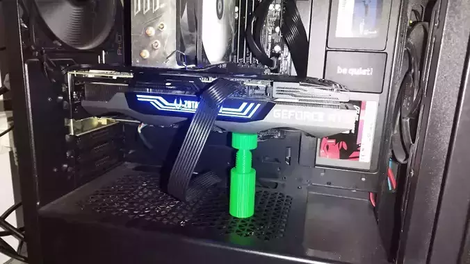 Adjustable GPU Support 3D print model