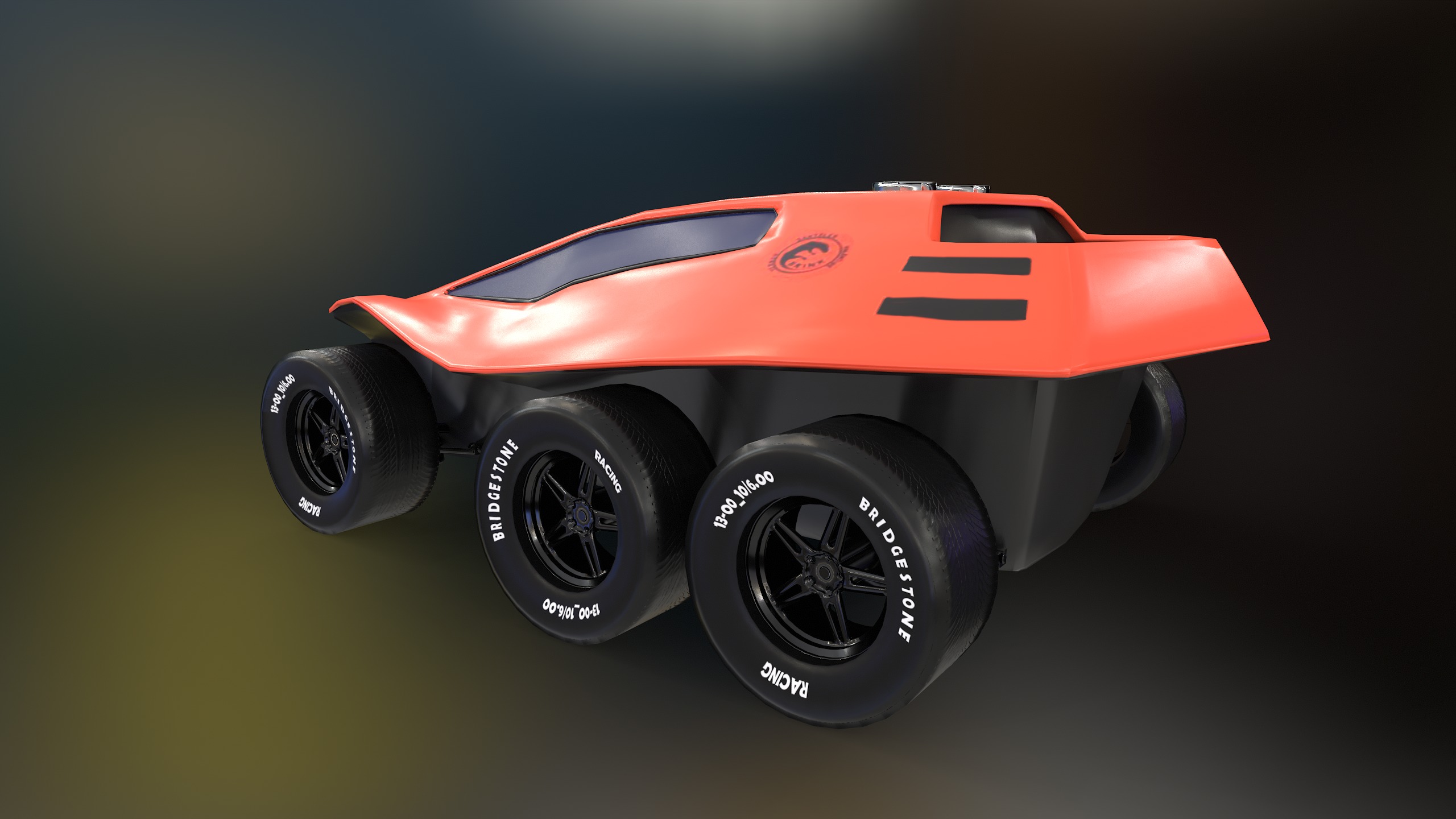 The Skin Dune Buggy Low-poly 3D model_7