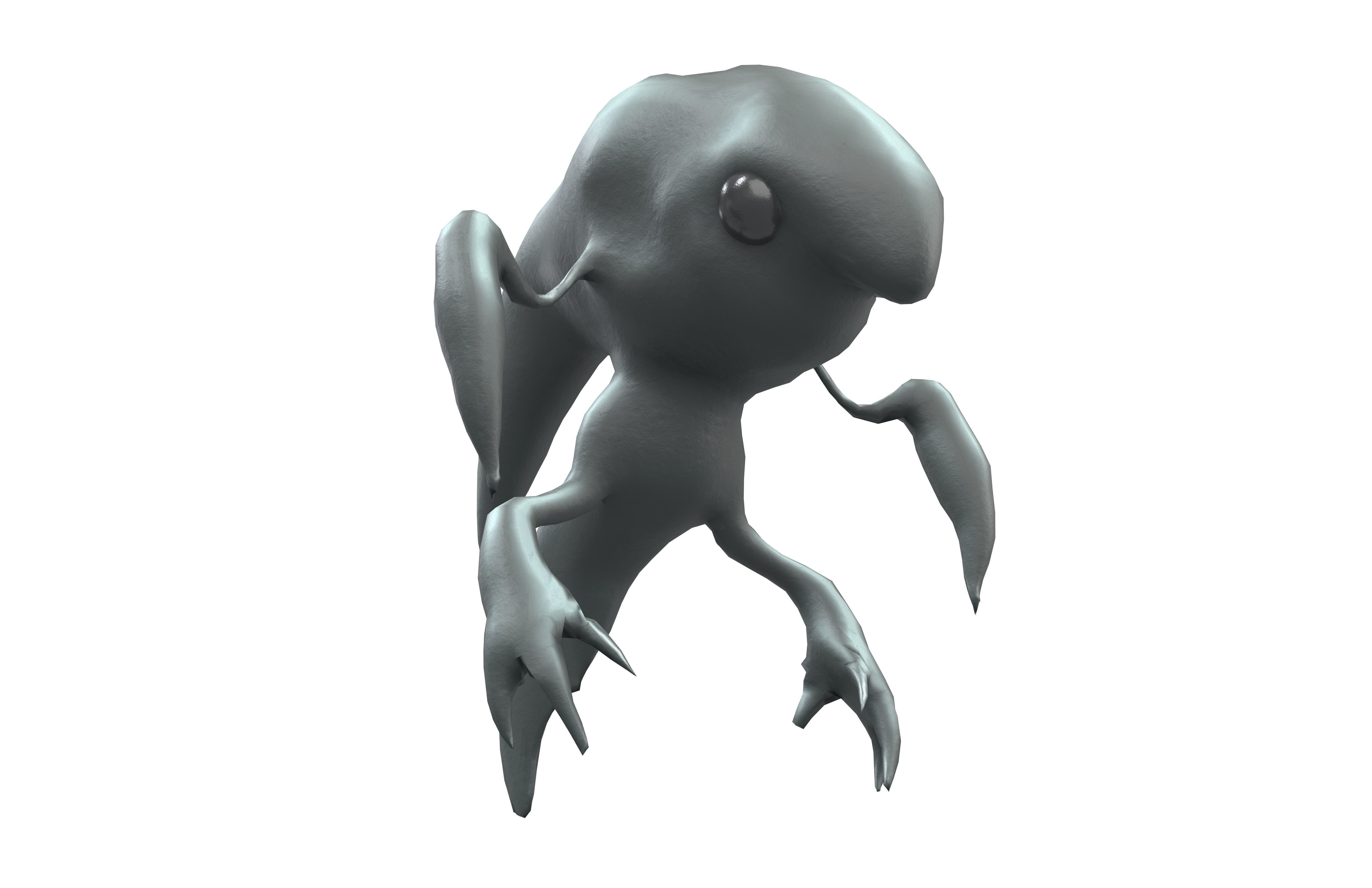 Aliens Monster v5 001 Low-poly 3D model_3