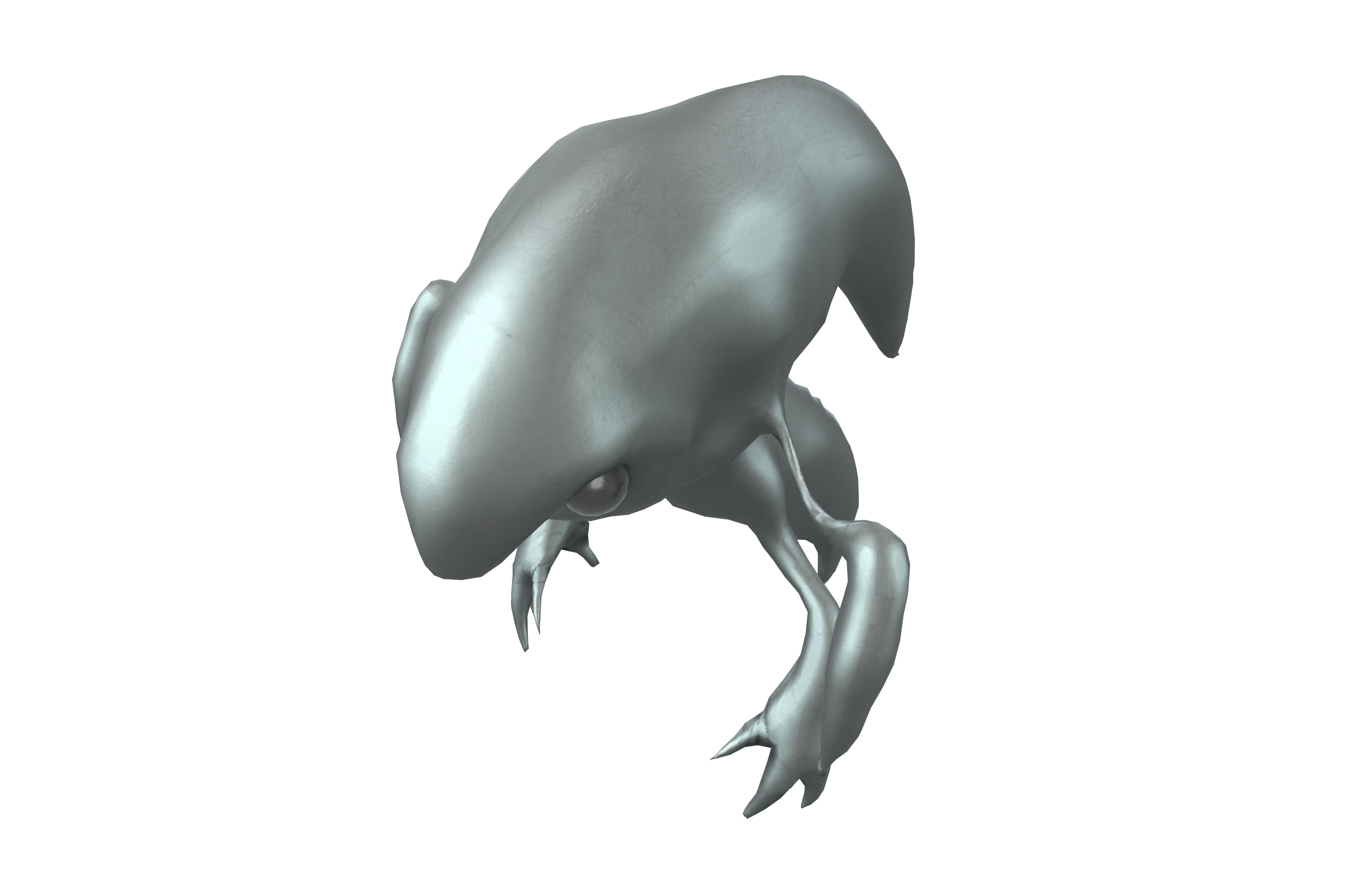 Aliens Monster v5 001 Low-poly 3D model_1