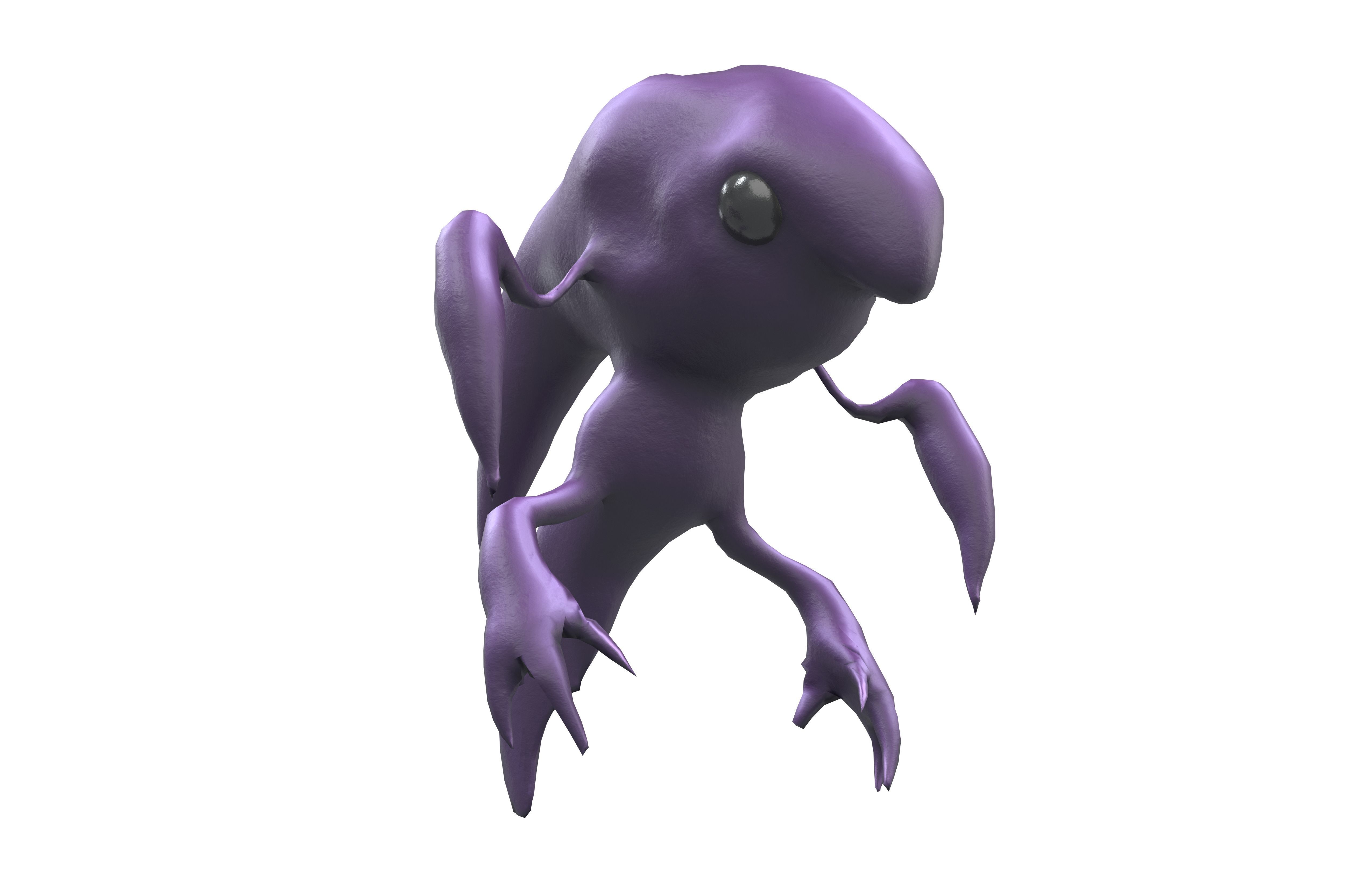 Aliens Monster v5 002 Low-poly 3D model_3