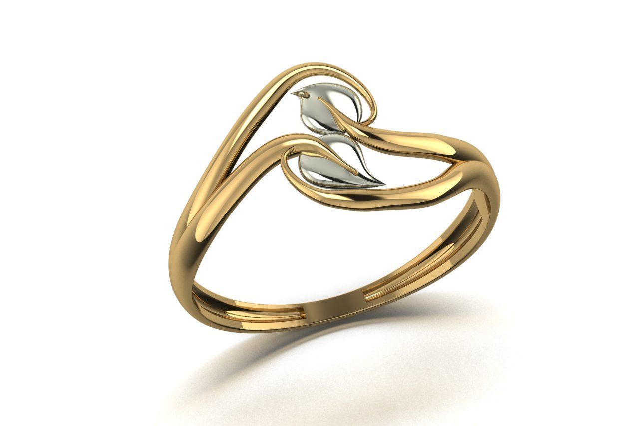 Leaf Ring 2 3D print model_2
