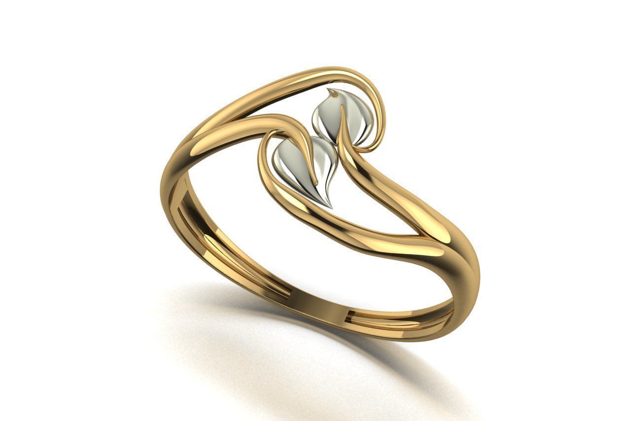 Leaf Ring 2 3D print model_8