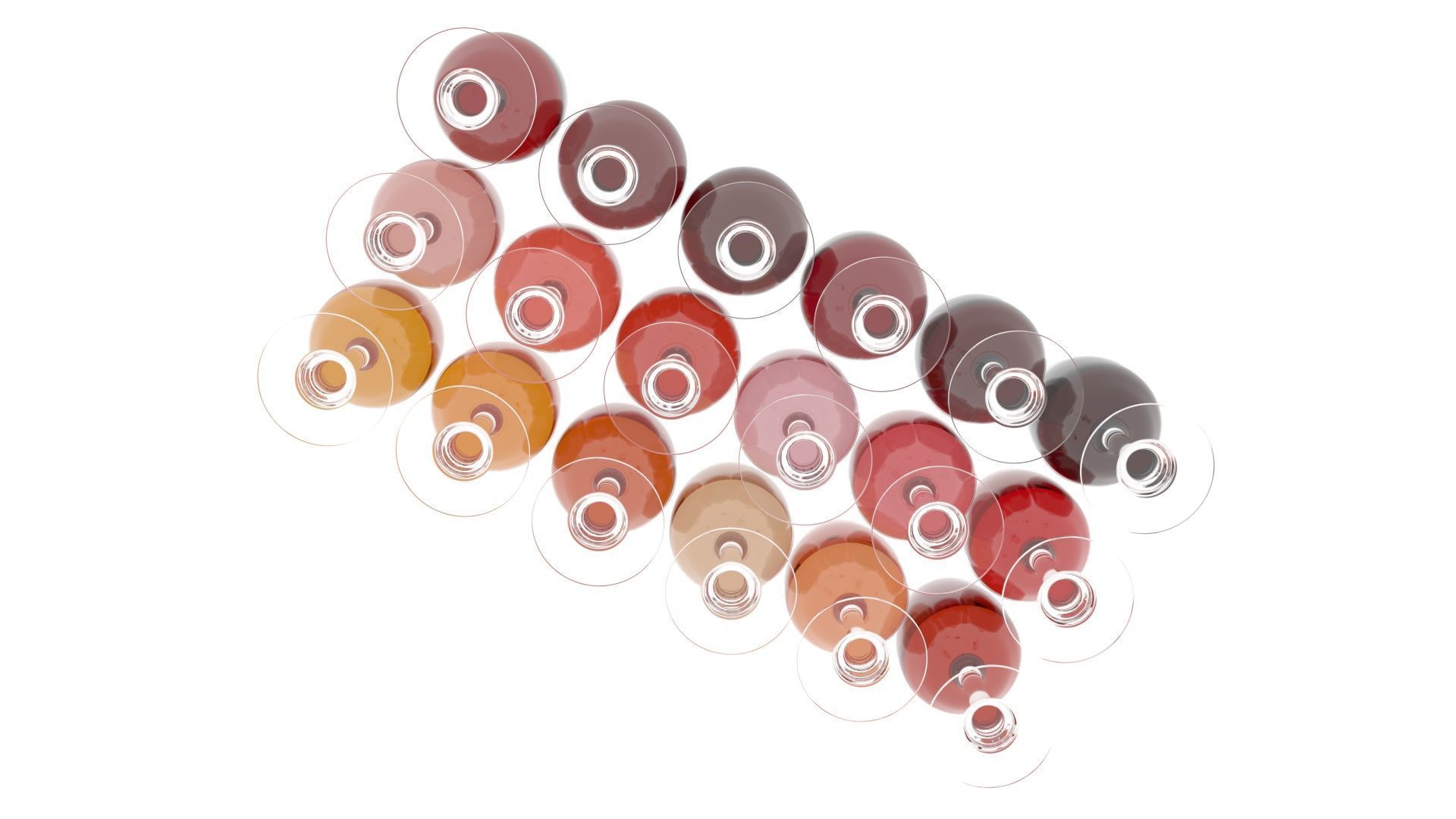 Glass of Wines Set 3D model_16