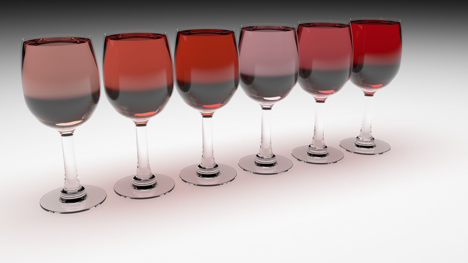 Glass of Wines Set 3D model_7