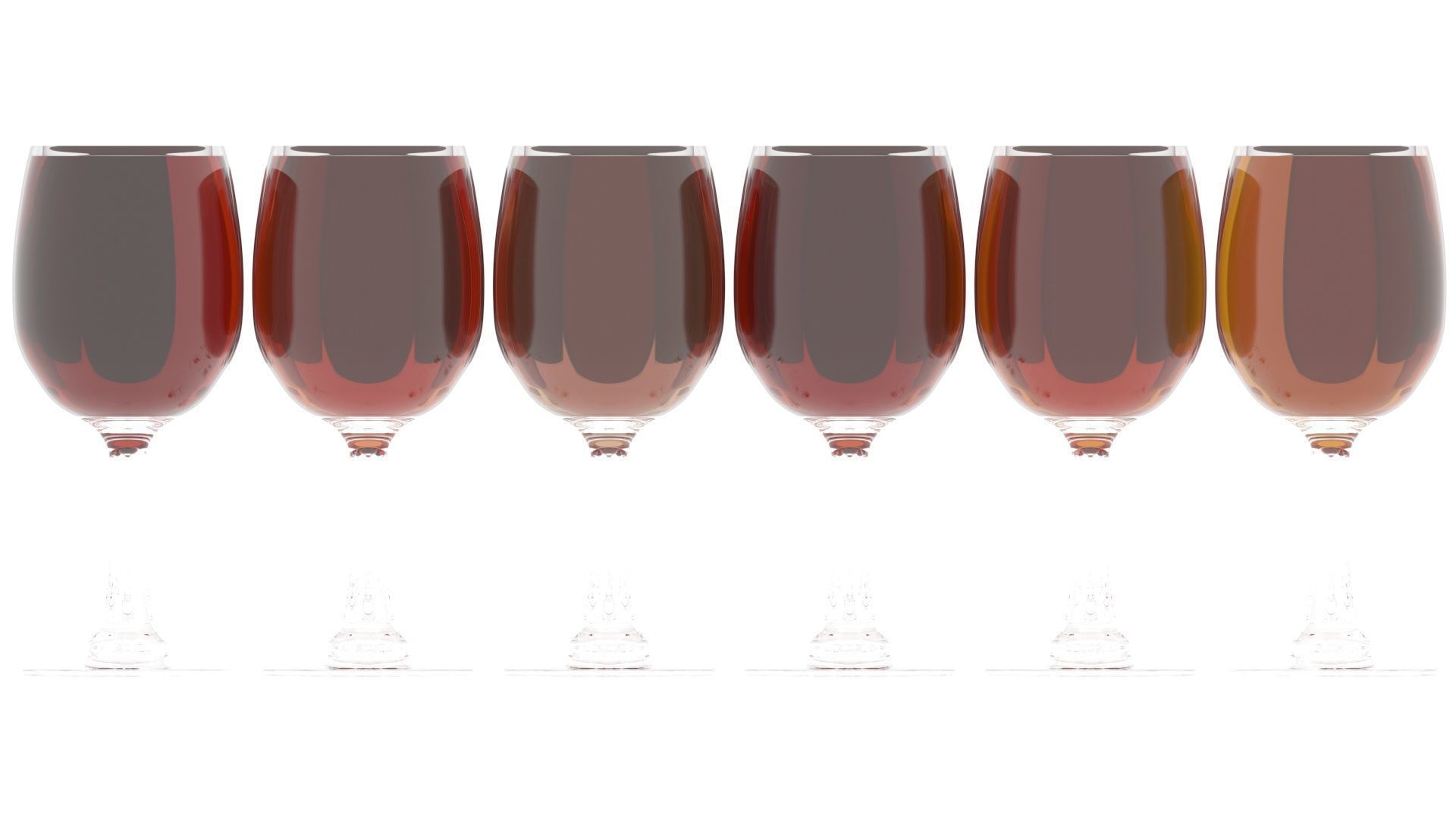 Glass of Wines Set 3D model_24