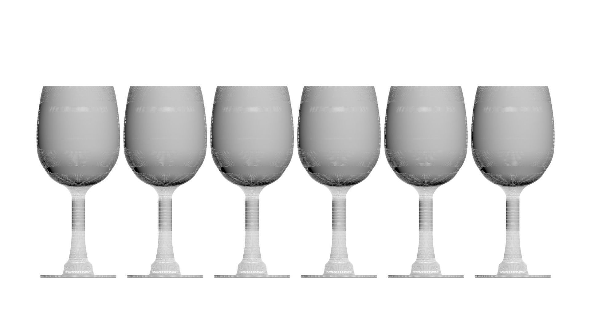 Glass of Wines Set 3D model_33