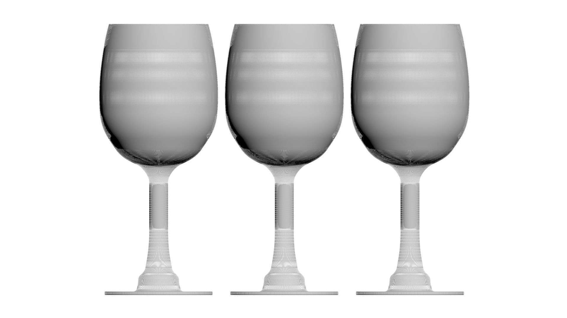 Glass of Wines Set 3D model_37