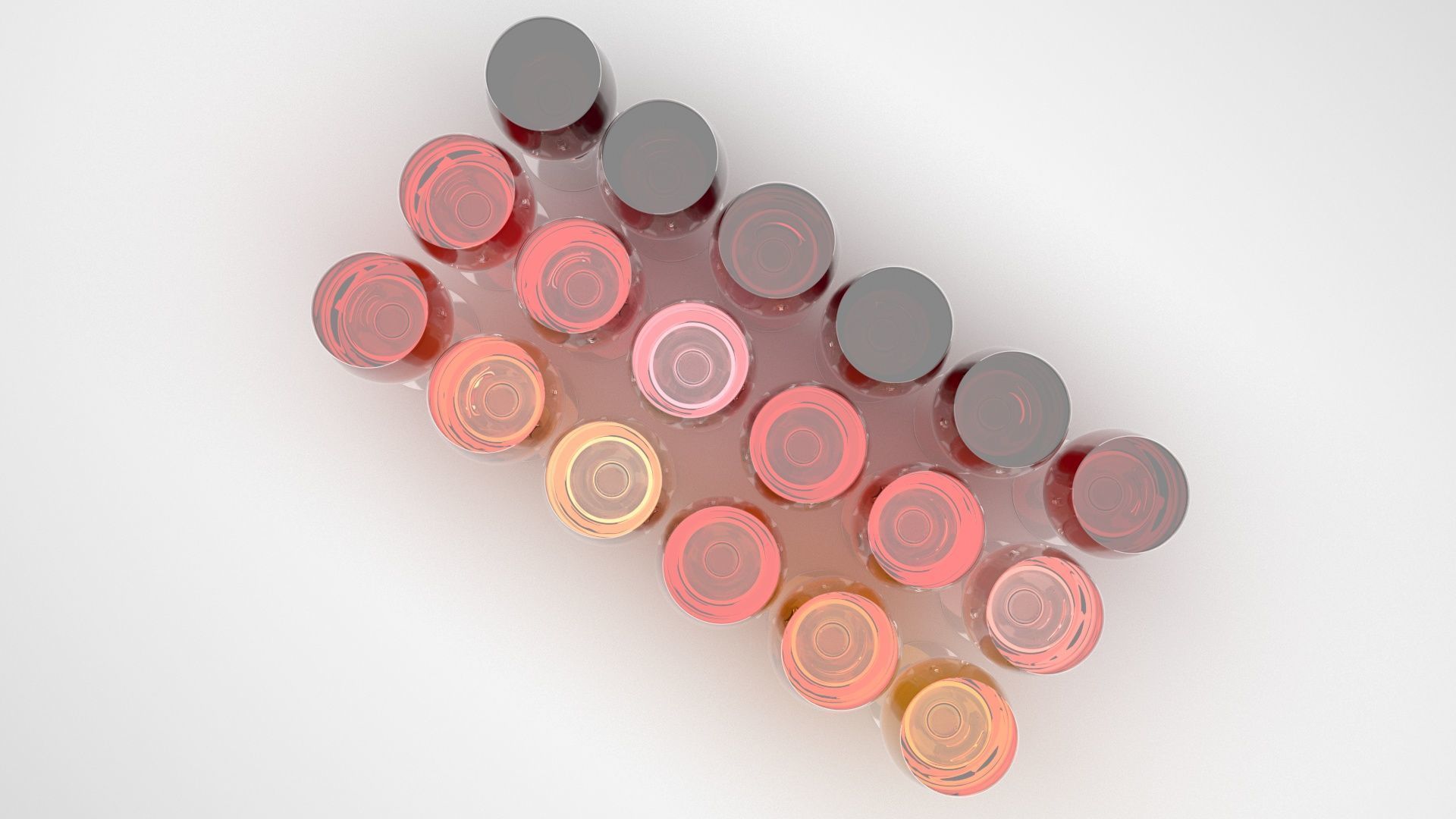 Glass of Wines Set 3D model_3