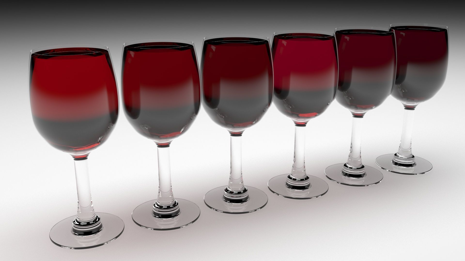 Glass of Wines Set 3D model_8