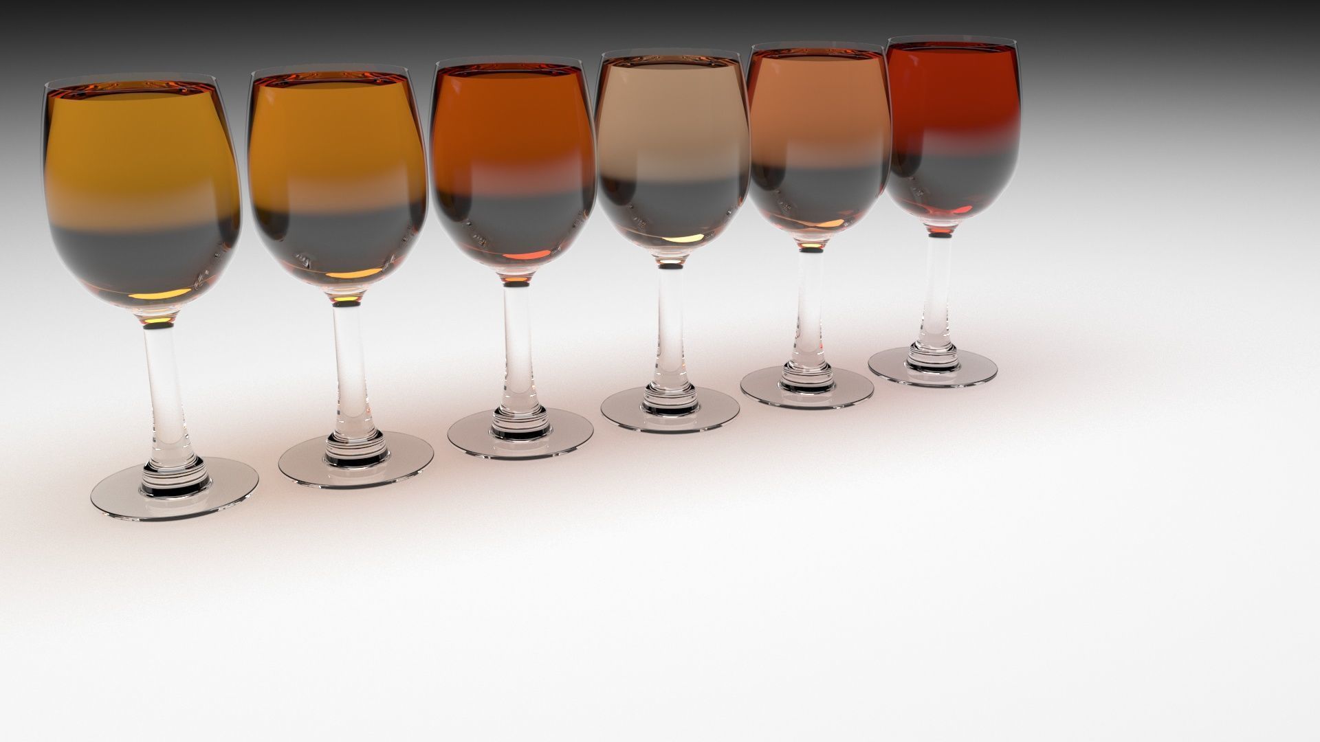 Glass of Wines Set 3D model_6