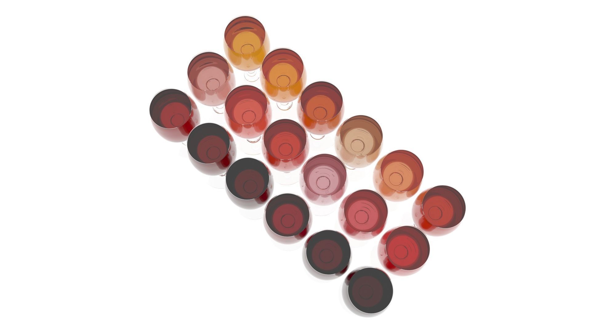 Glass of Wines Set 3D model_13