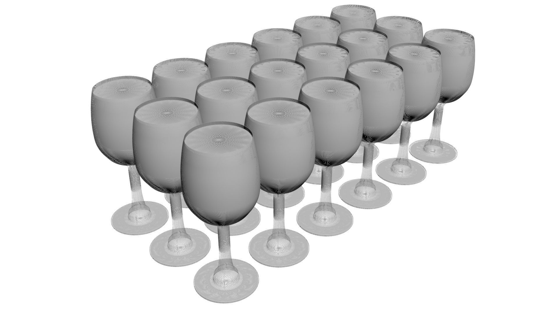 Glass of Wines Set 3D model_31