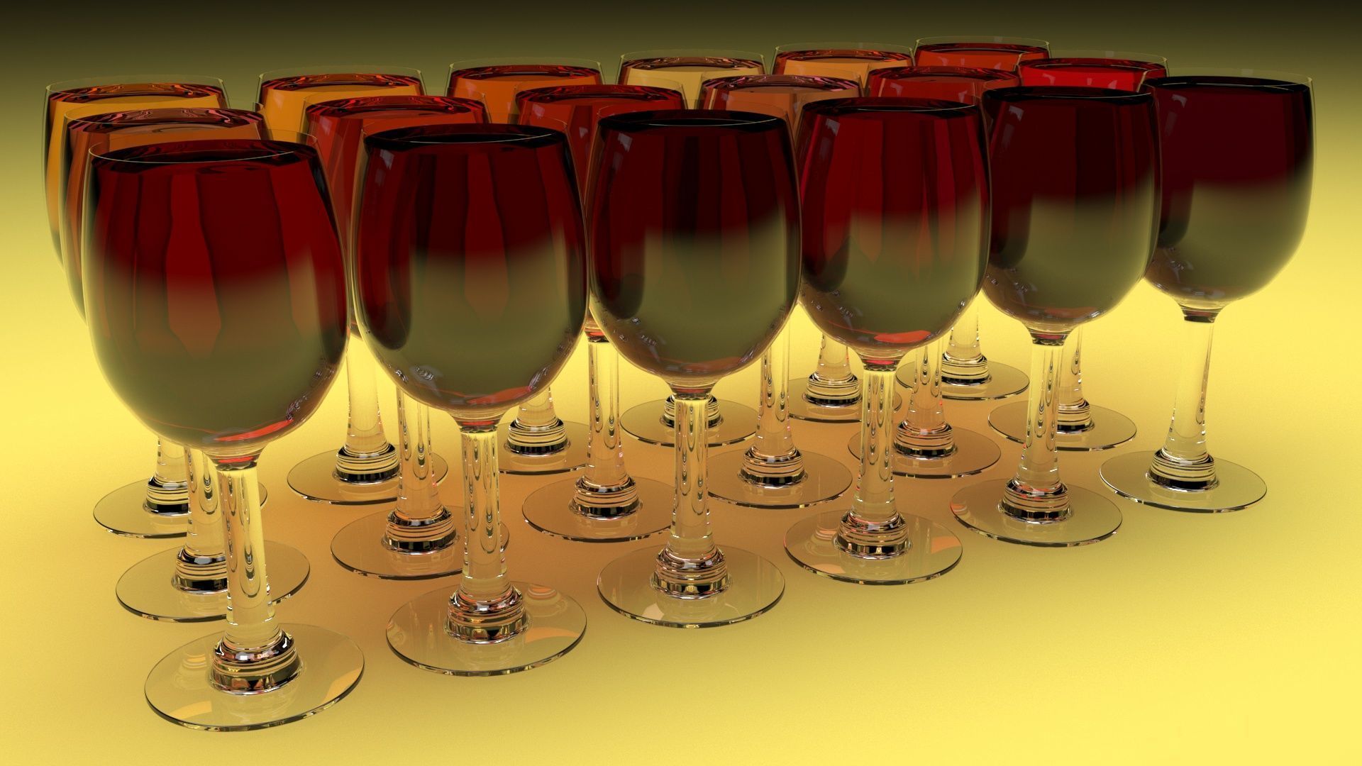 Glass of Wines Set 3D model_10
