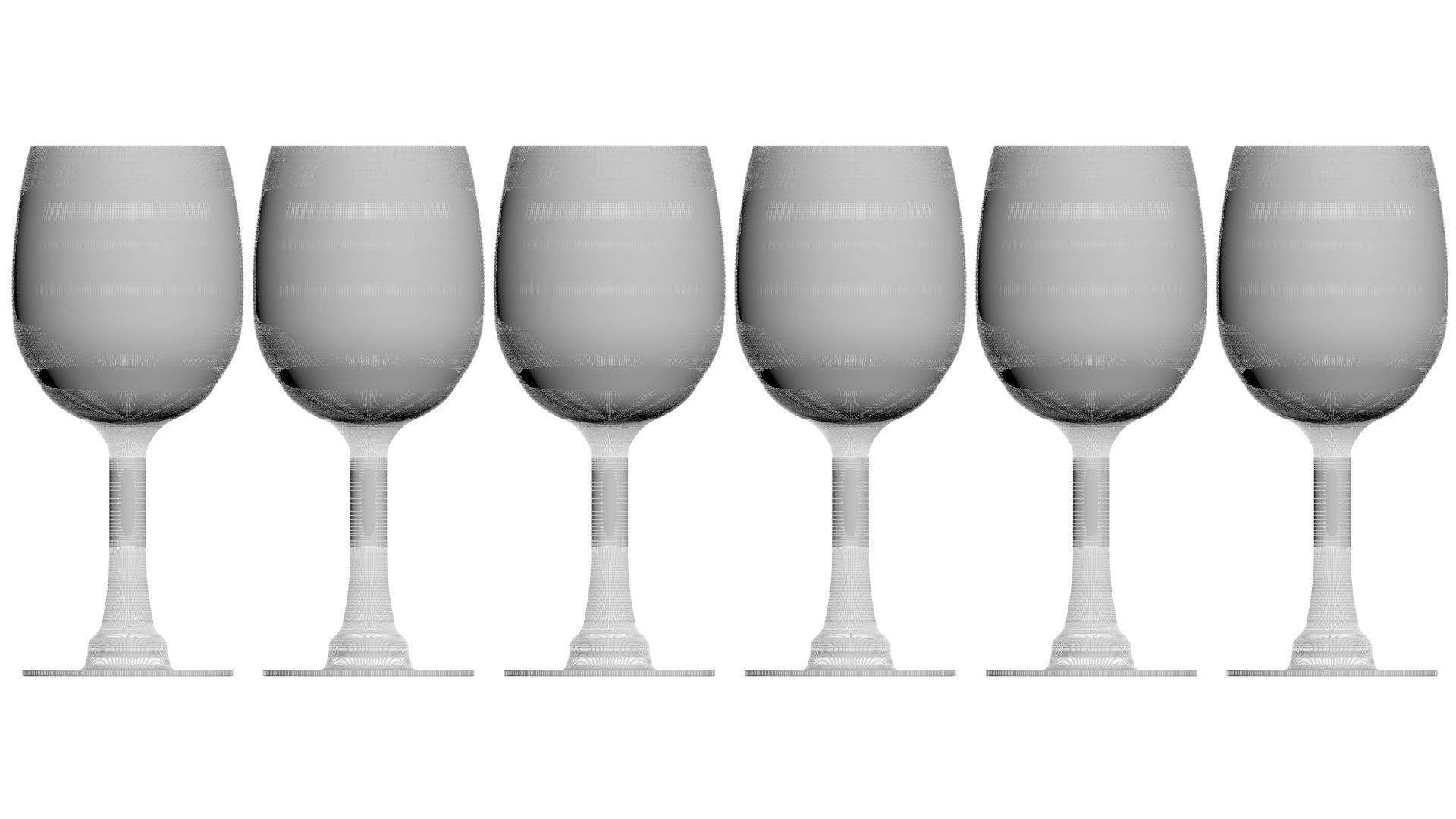 Glass of Wines Set 3D model_36