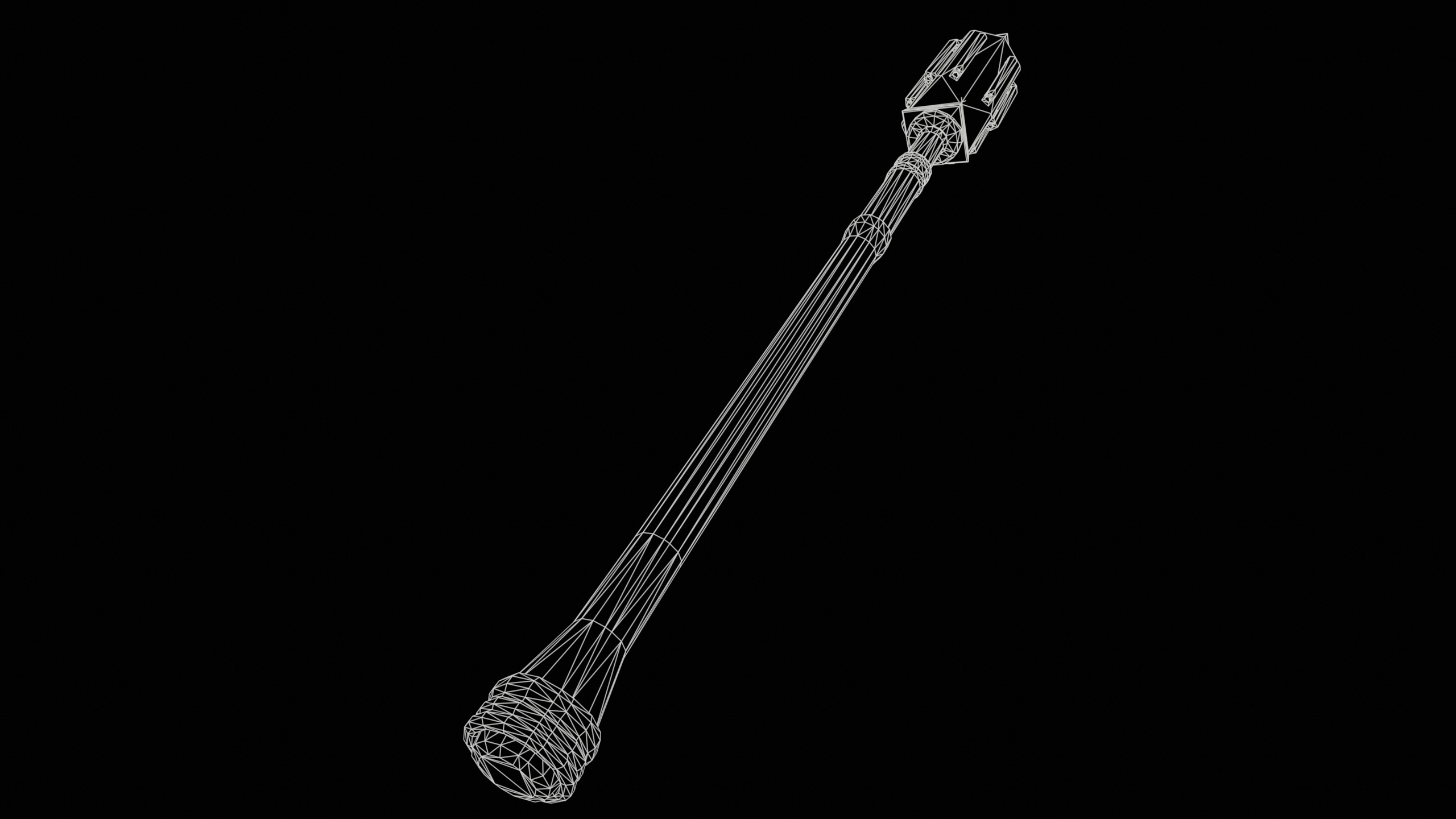 Game Ready necrotic mace Low-poly 3D model_21