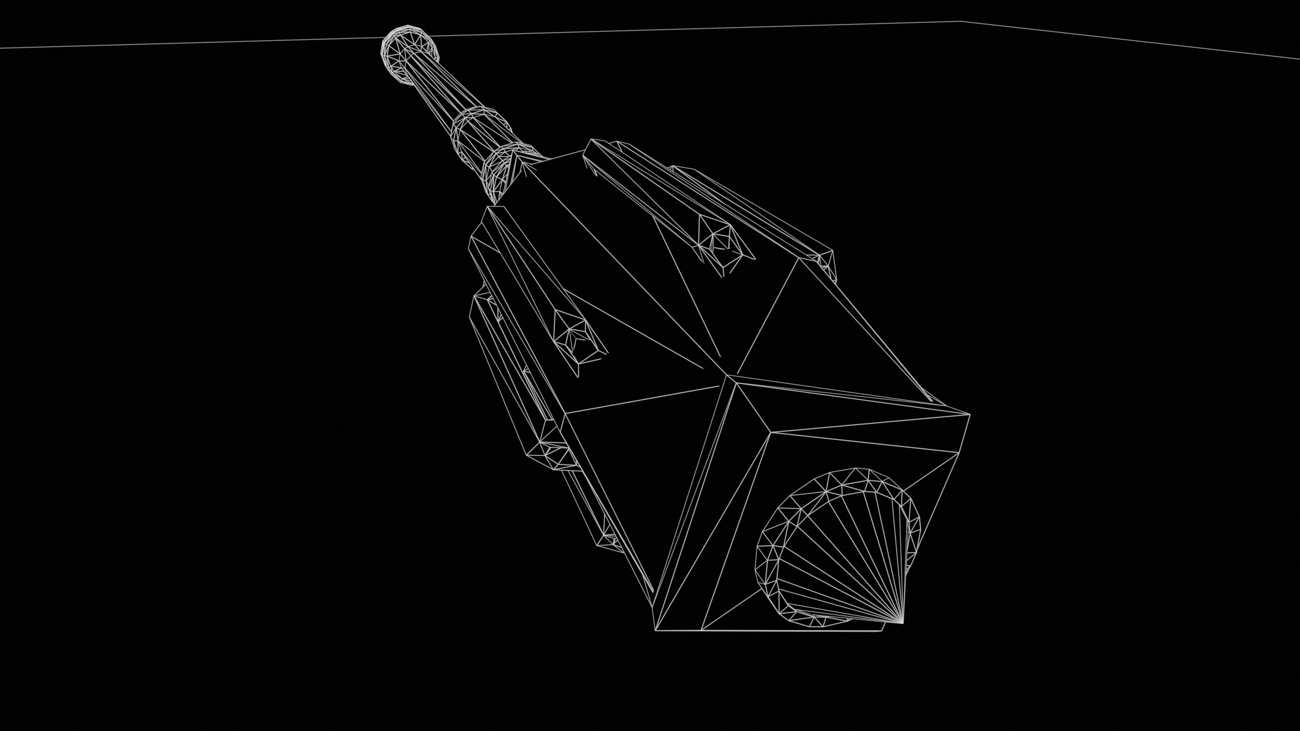 Game Ready necrotic mace Low-poly 3D model_20