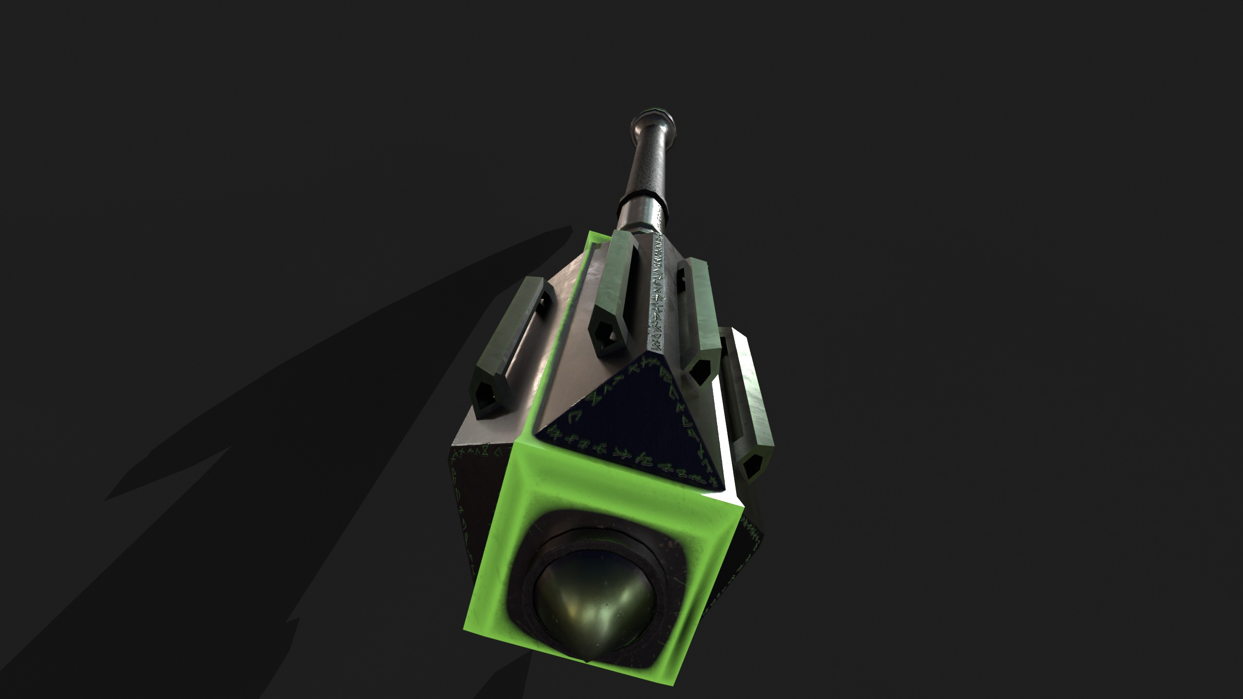 Game Ready necrotic mace Low-poly 3D model_12