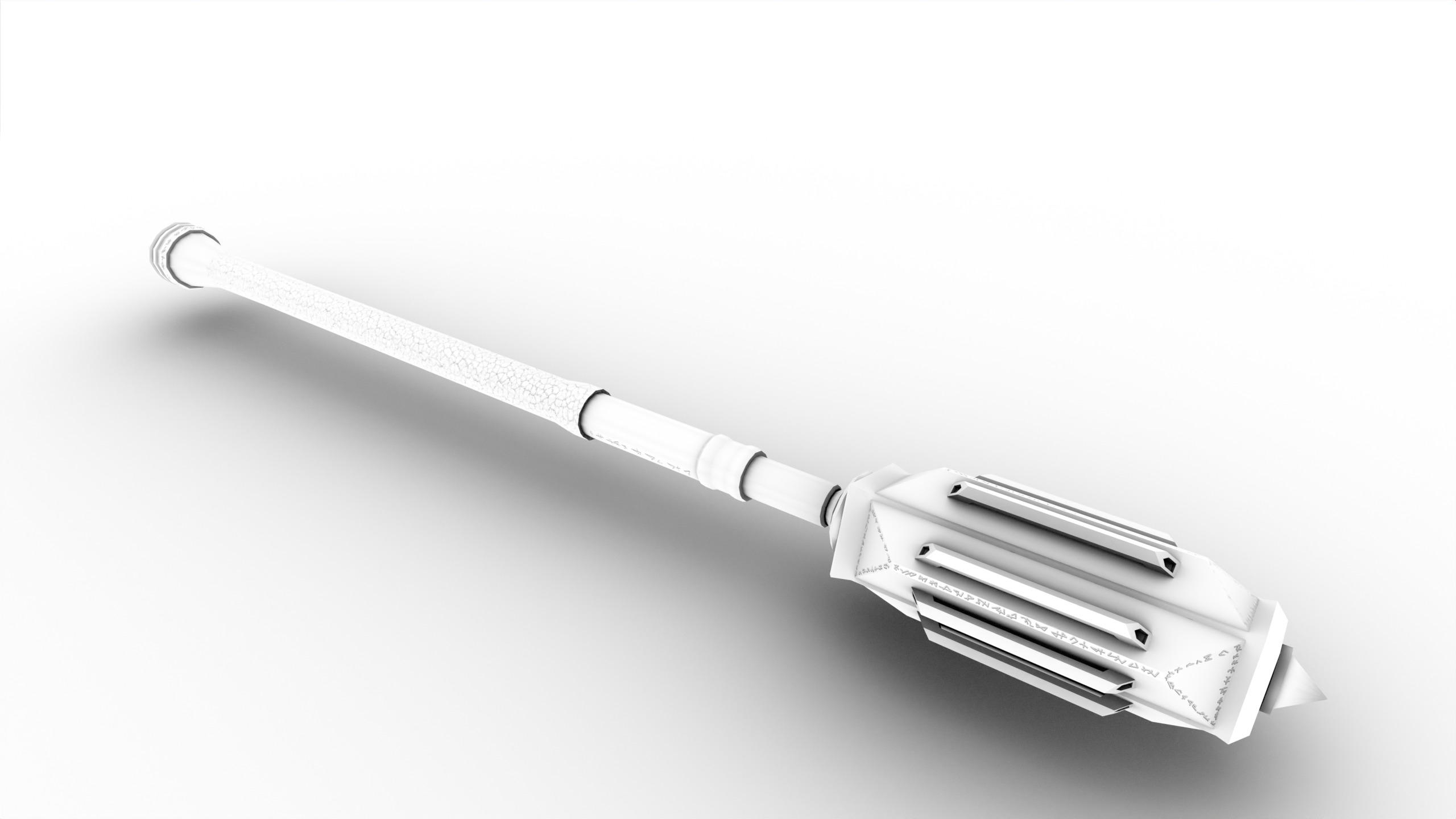 Game Ready necrotic mace Low-poly 3D model_24