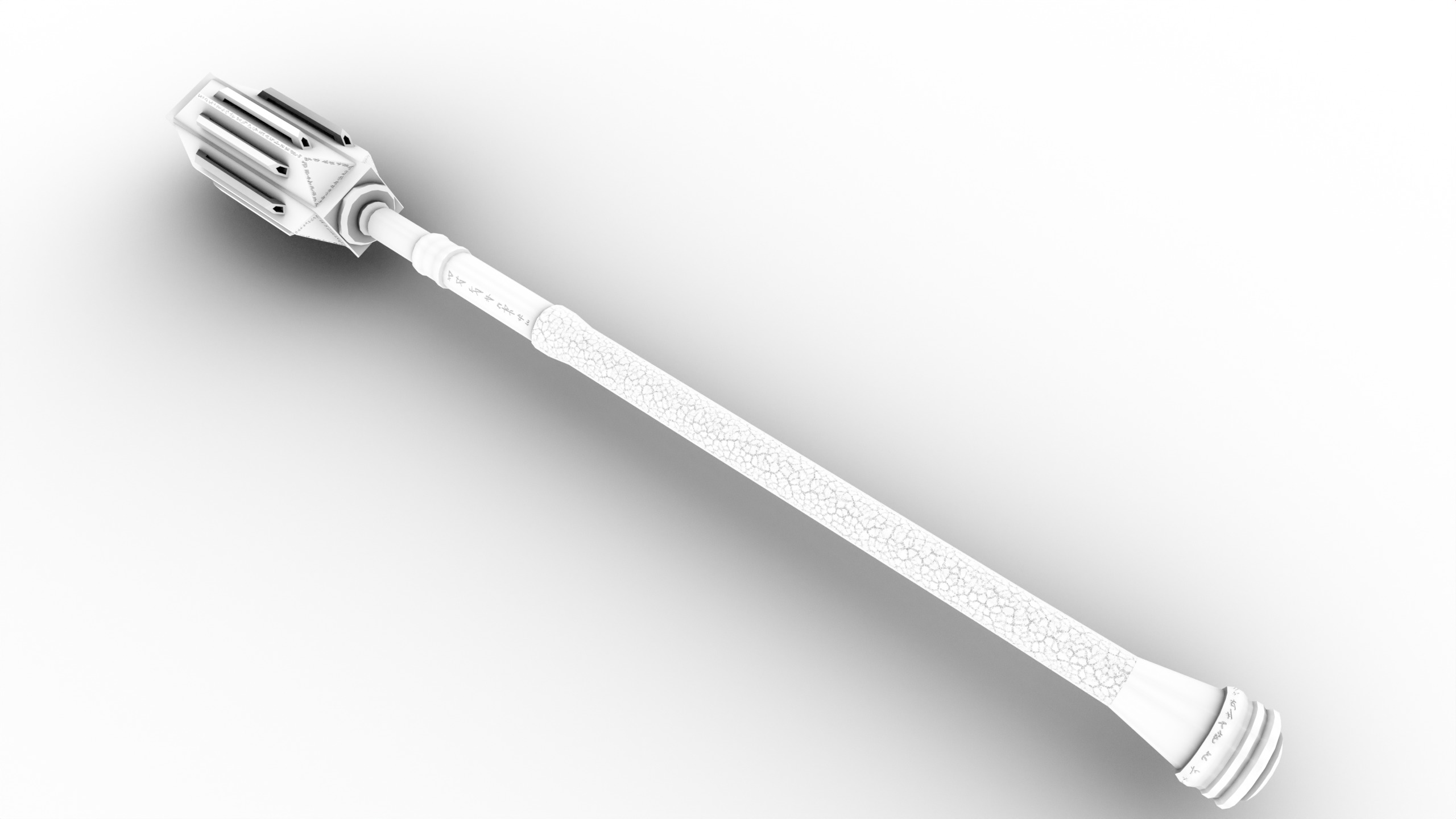 Game Ready necrotic mace Low-poly 3D model_25