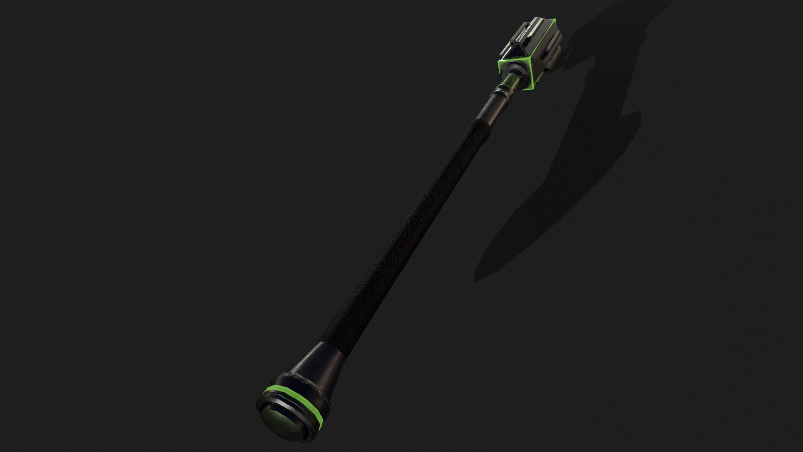 Game Ready necrotic mace Low-poly 3D model_10