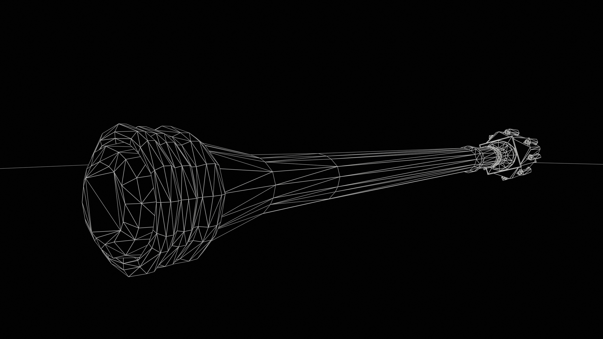 Game Ready necrotic mace Low-poly 3D model_17