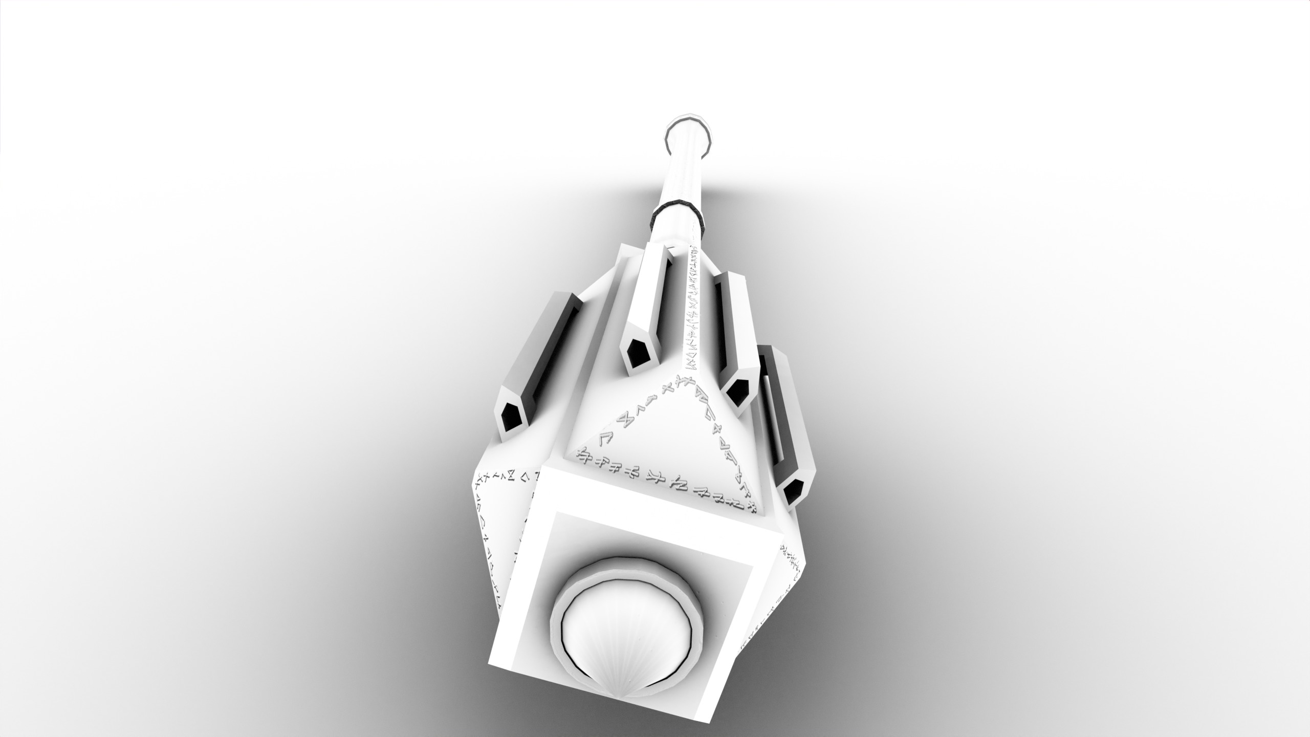 Game Ready necrotic mace Low-poly 3D model_28