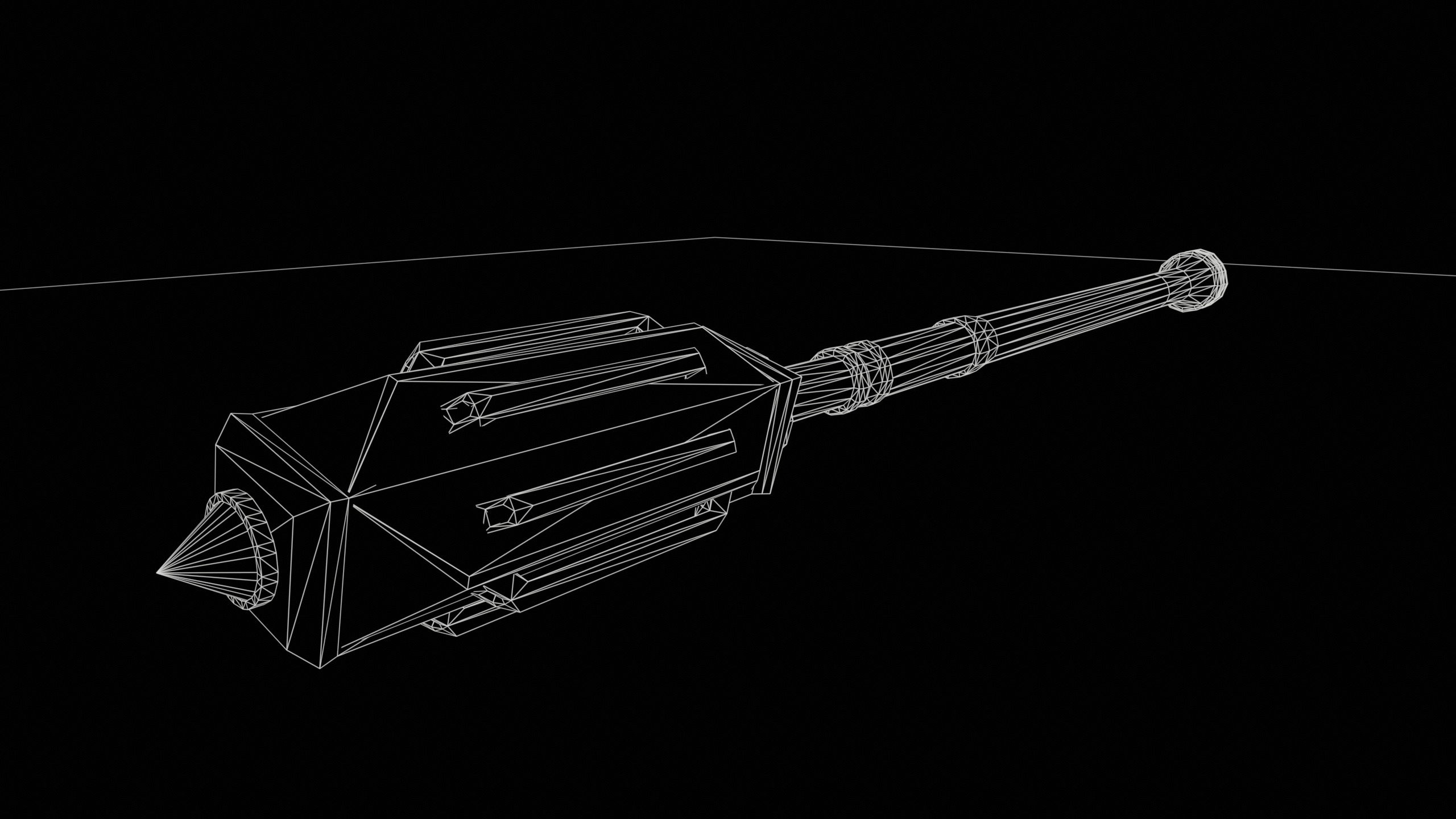 Game Ready necrotic mace Low-poly 3D model_14
