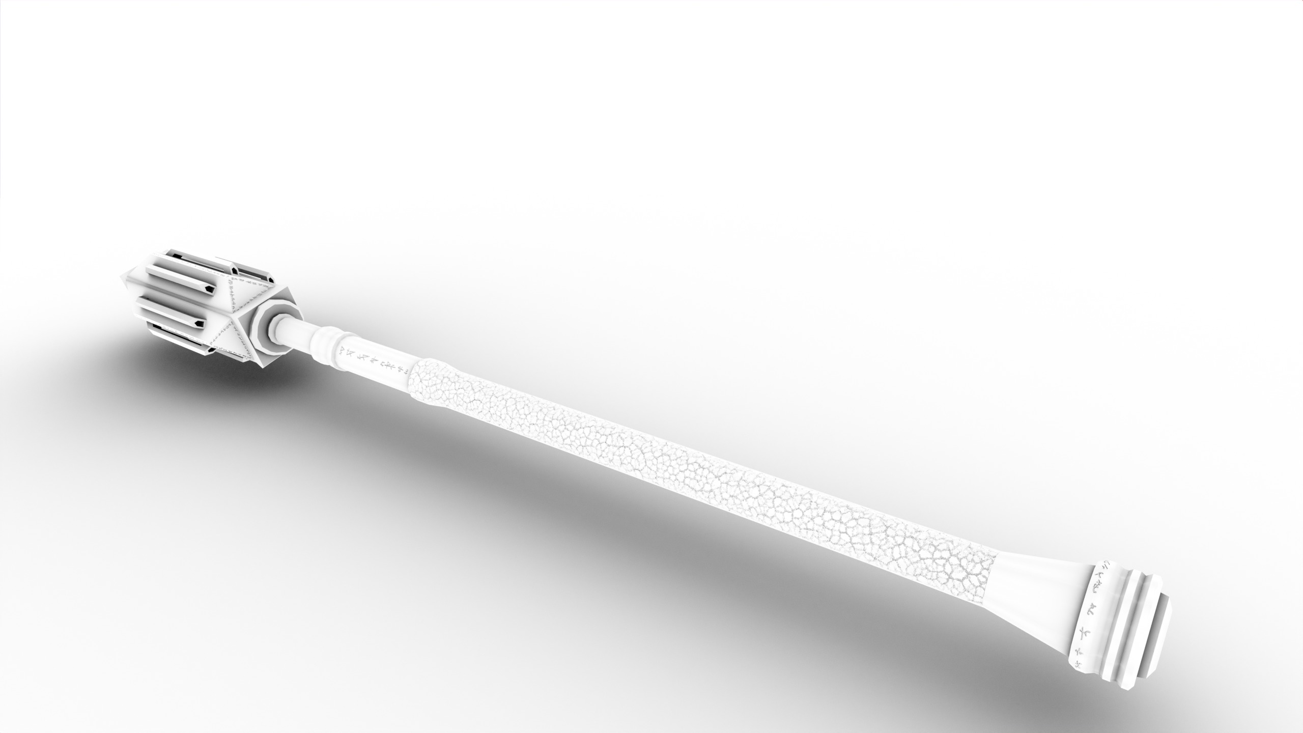 Game Ready necrotic mace Low-poly 3D model_22